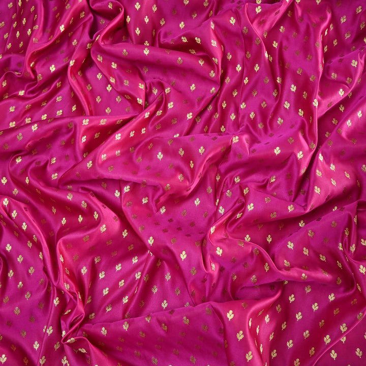 Satin Zari Buti Brocade Fabric
