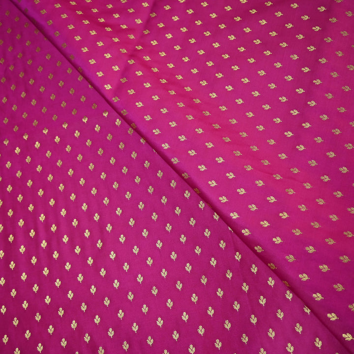 Satin Zari Buti Brocade Fabric