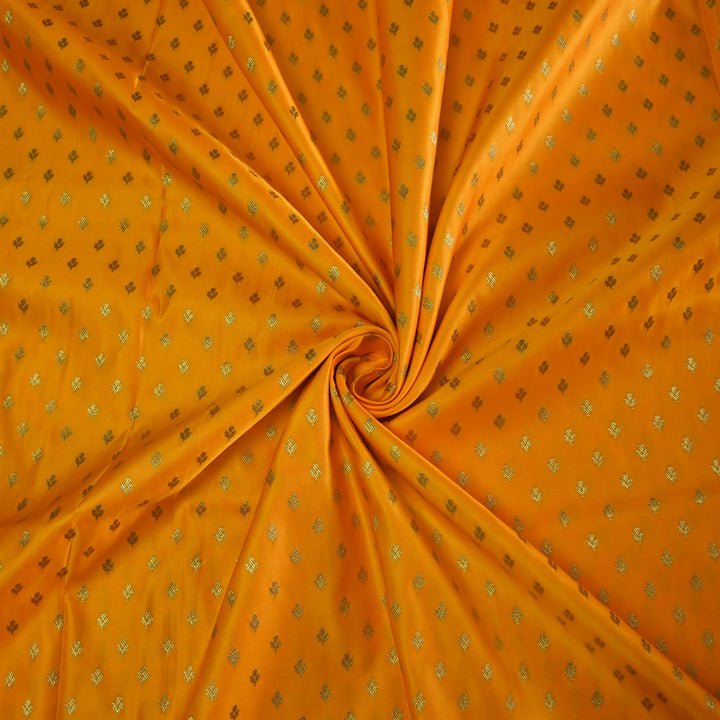 Satin Zari Buti Brocade Fabric