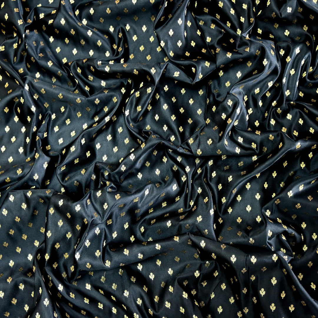 Satin Zari Buti Brocade Fabric