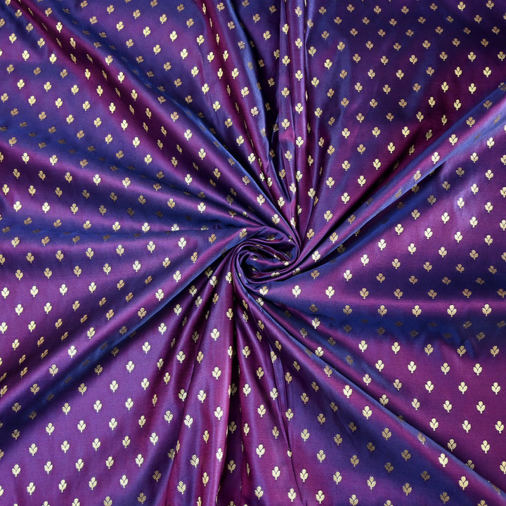 Satin Zari Buti Brocade Fabric