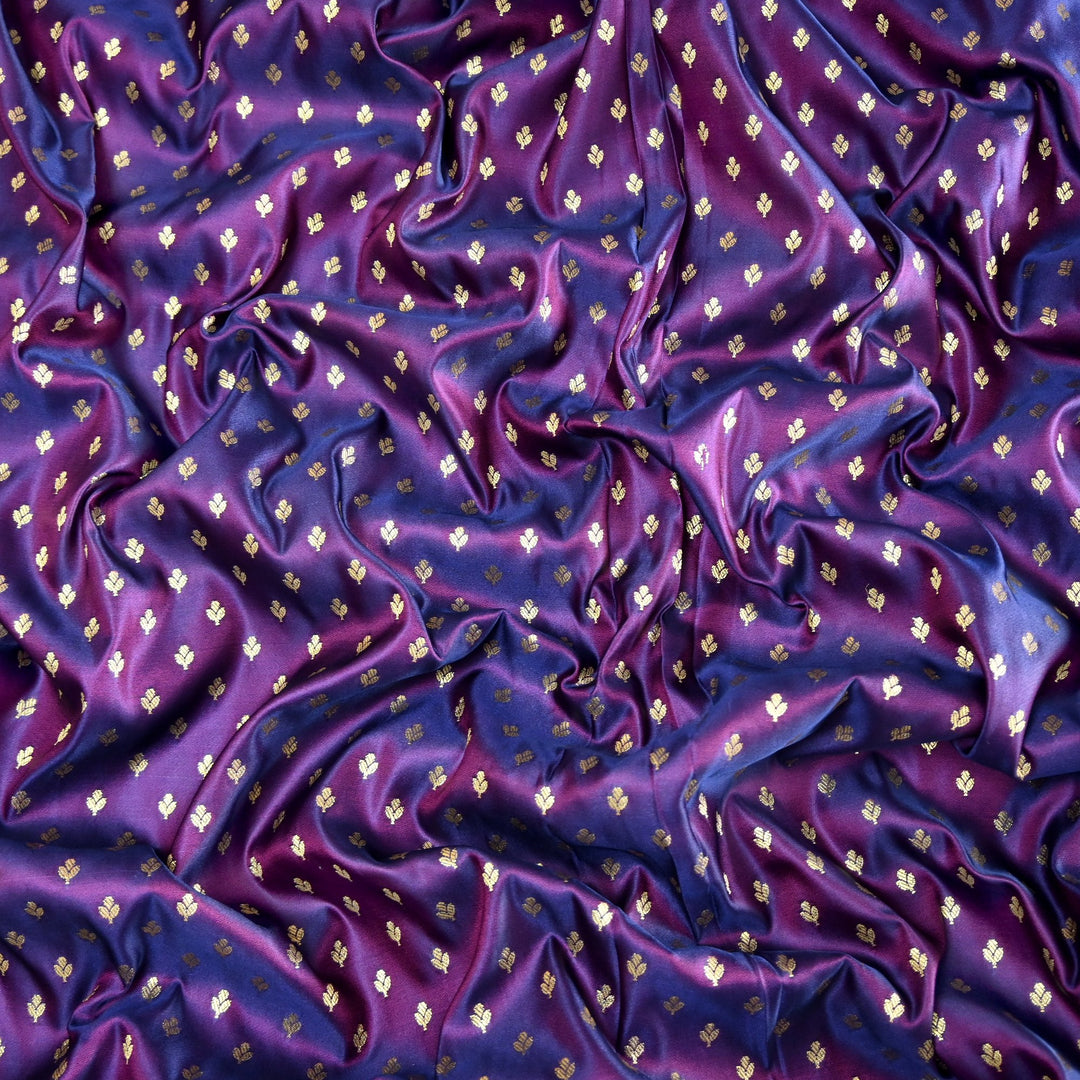 Satin Zari Buti Brocade Fabric