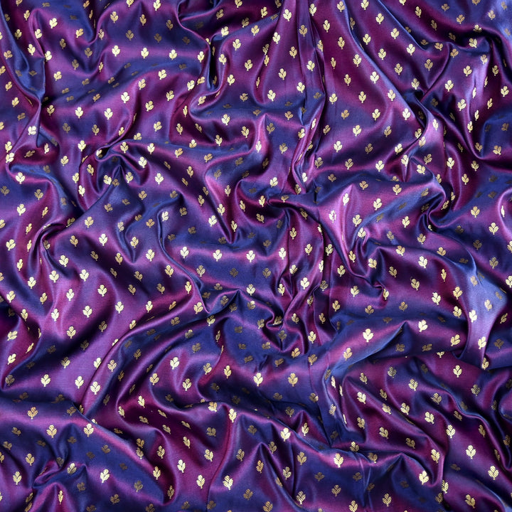 Satin Zari Buti Brocade Fabric