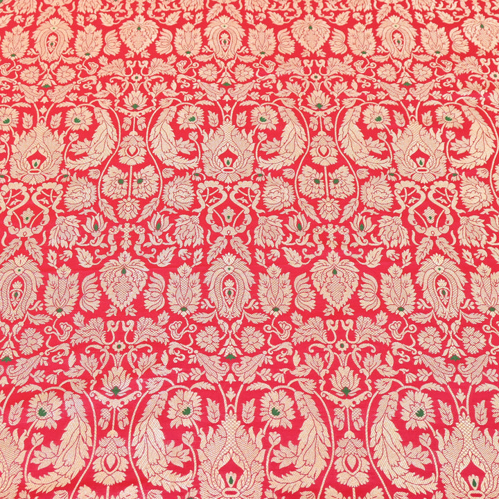 Premium Paudi Brocade Mina Jaal Fabric | Designer Fabric | ZZ0230-01