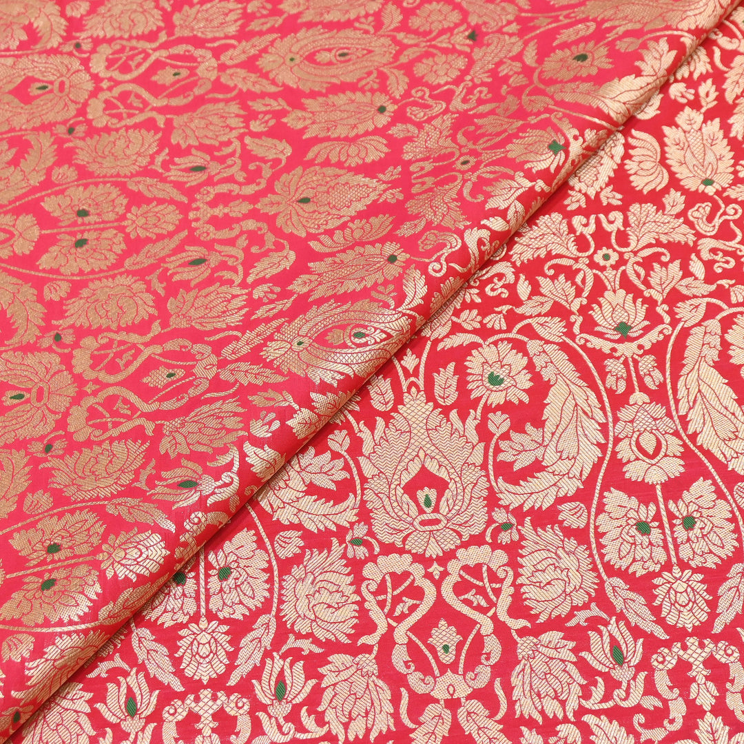 Premium Paudi Brocade Mina Jaal Fabric | Designer Fabric | ZZ0230-01