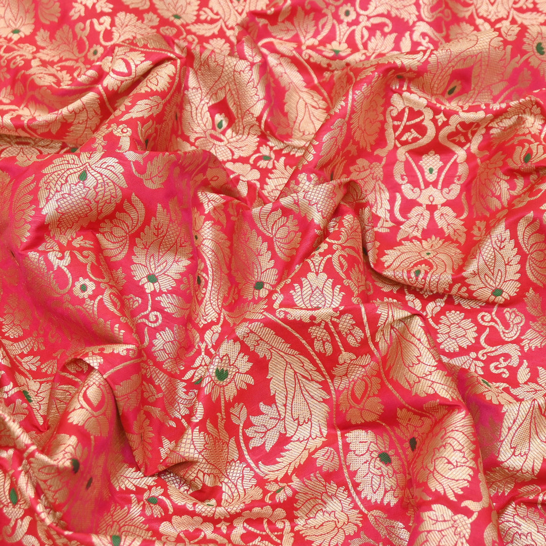 Premium Paudi Brocade Mina Jaal Fabric | Designer Fabric | ZZ0230-01
