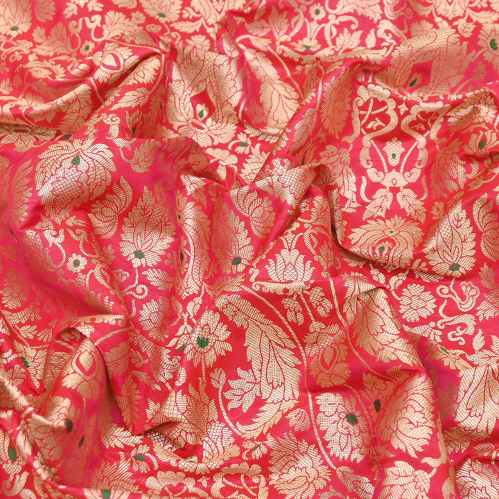 Premium Paudi Brocade Mina Jaal Fabric | Designer Fabric | ZZ0230-01