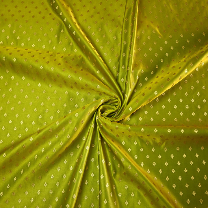 Satin Zari Buti Brocade Fabric