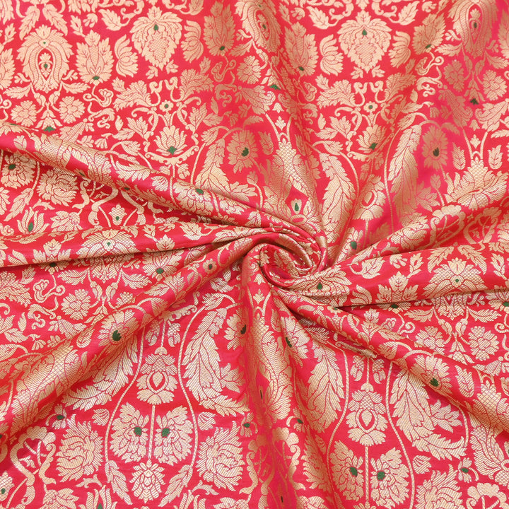 Premium Paudi Brocade Mina Jaal Fabric | Designer Fabric | ZZ0230-01