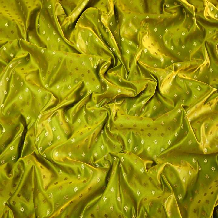 Satin Zari Buti Brocade Fabric