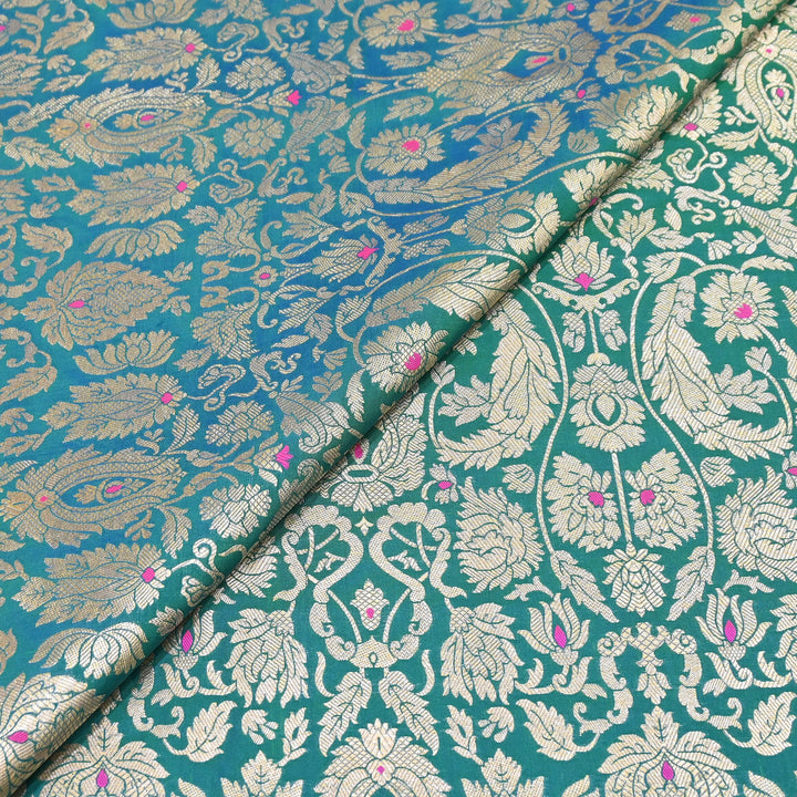 Premium Paudi Brocade Mina Jaal Fabric | Designer Fabric | ZZ0230-02