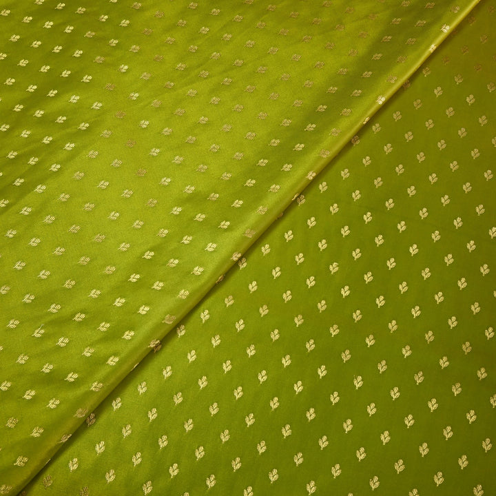 Satin Zari Buti Brocade Fabric