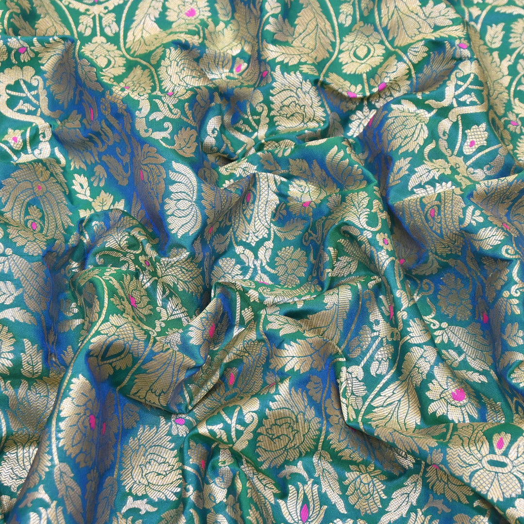 Premium Paudi Brocade Mina Jaal Fabric | Designer Fabric | ZZ0230-02