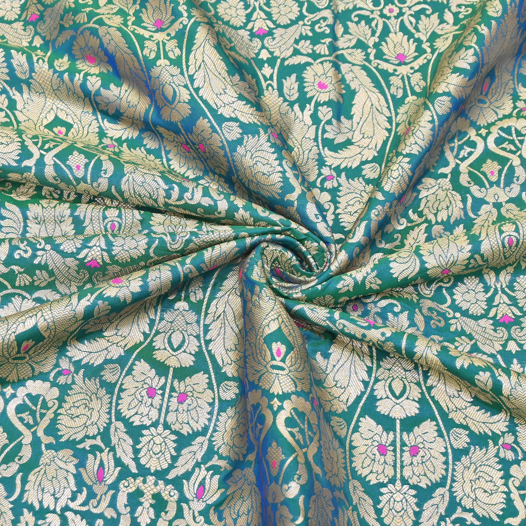 Premium Paudi Brocade Mina Jaal Fabric | Designer Fabric | ZZ0230-02