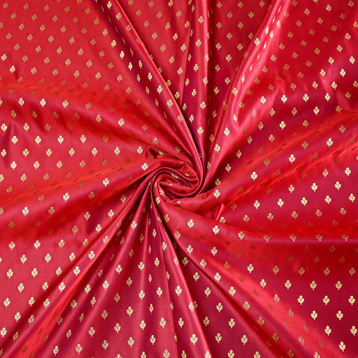 Satin Zari Buti Brocade Fabric