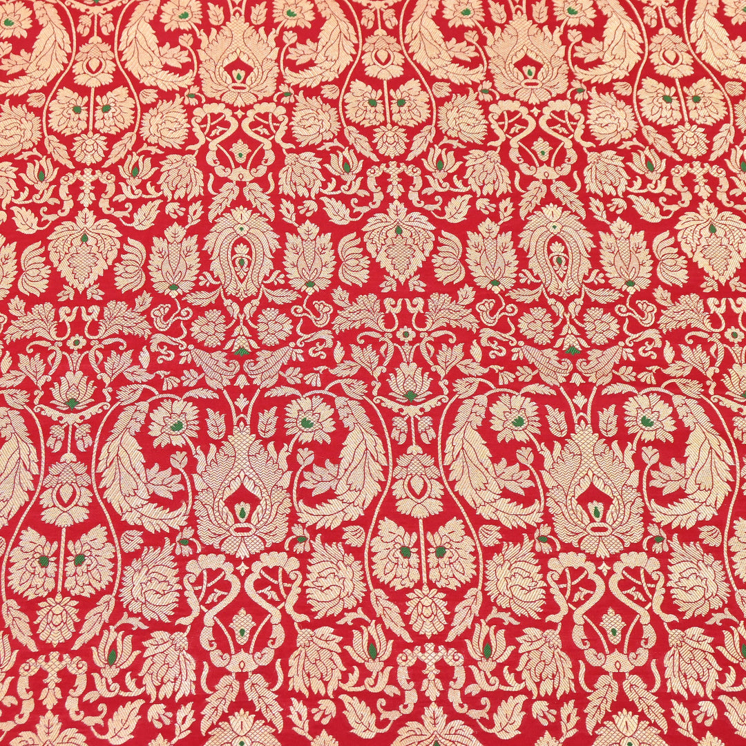 Premium Paudi Brocade Mina Jaal Fabric | Designer Fabric | ZZ0230-03
