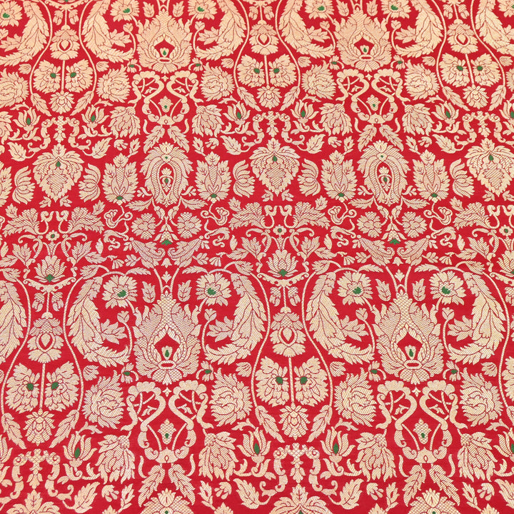 Premium Paudi Brocade Mina Jaal Fabric | Designer Fabric | ZZ0230-03
