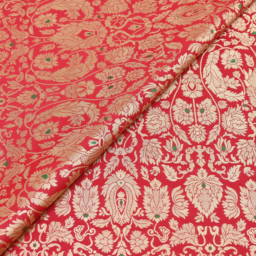 Premium Paudi Brocade Mina Jaal Fabric | Designer Fabric | ZZ0230-03