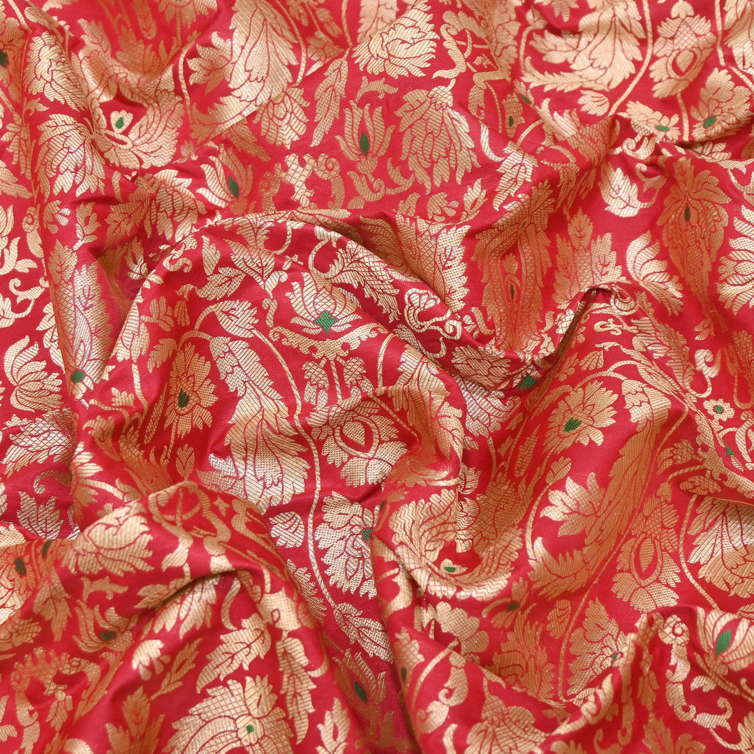 Premium Paudi Brocade Mina Jaal Fabric | Designer Fabric | ZZ0230-03