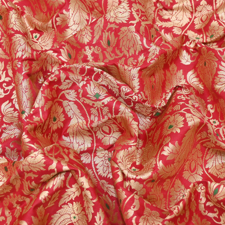 Premium Paudi Brocade Mina Jaal Fabric | Designer Fabric | ZZ0230-03