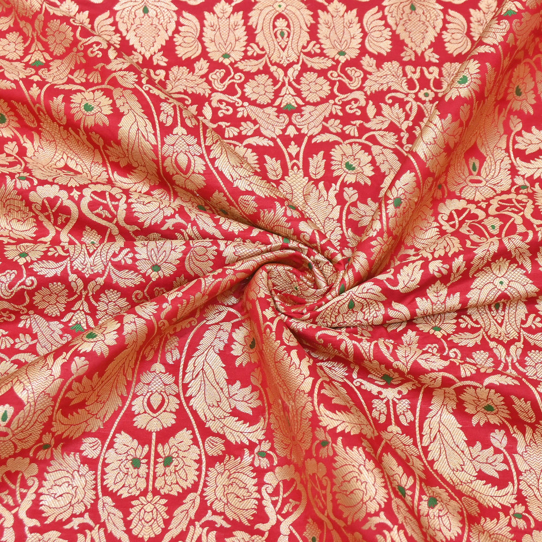 Premium Paudi Brocade Mina Jaal Fabric | Designer Fabric | ZZ0230-03