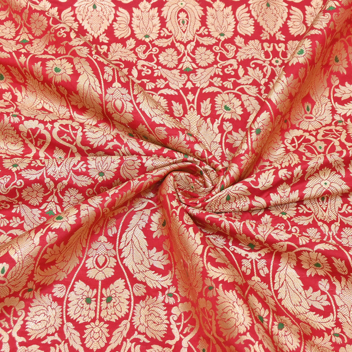 Premium Paudi Brocade Mina Jaal Fabric | Designer Fabric | ZZ0230-03
