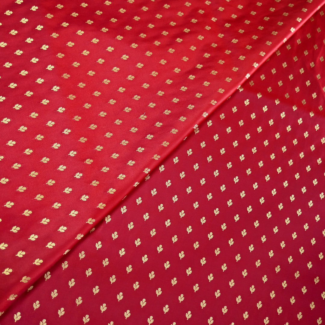 Satin Zari Buti Brocade Fabric