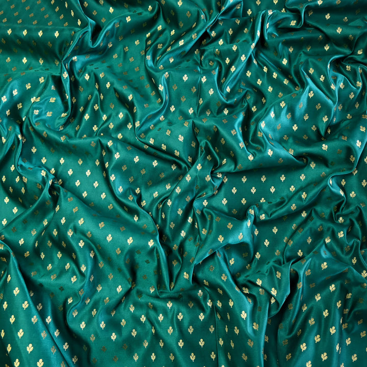 Satin Zari Buti Brocade Fabric