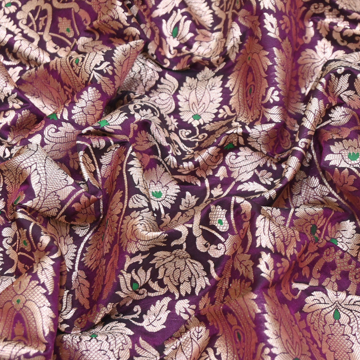 Premium Paudi Brocade Mina Jaal Fabric | Designer Fabric | ZZ0230-05