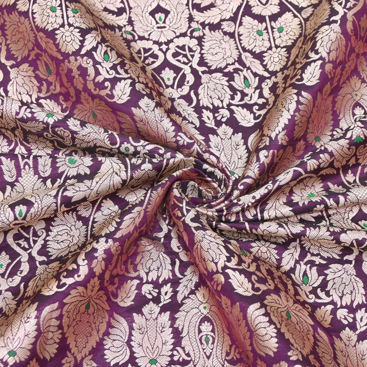 Premium Paudi Brocade Mina Jaal Fabric | Designer Fabric | ZZ0230-05