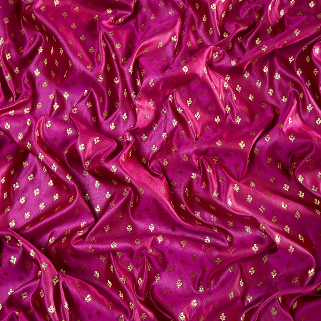 Satin Zari Buti Brocade Fabric