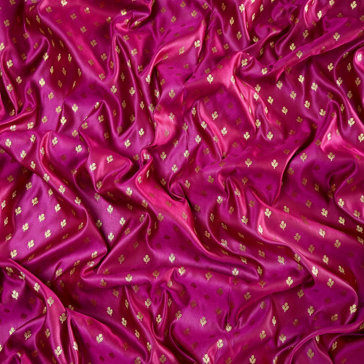 Satin Zari Buti Brocade Fabric