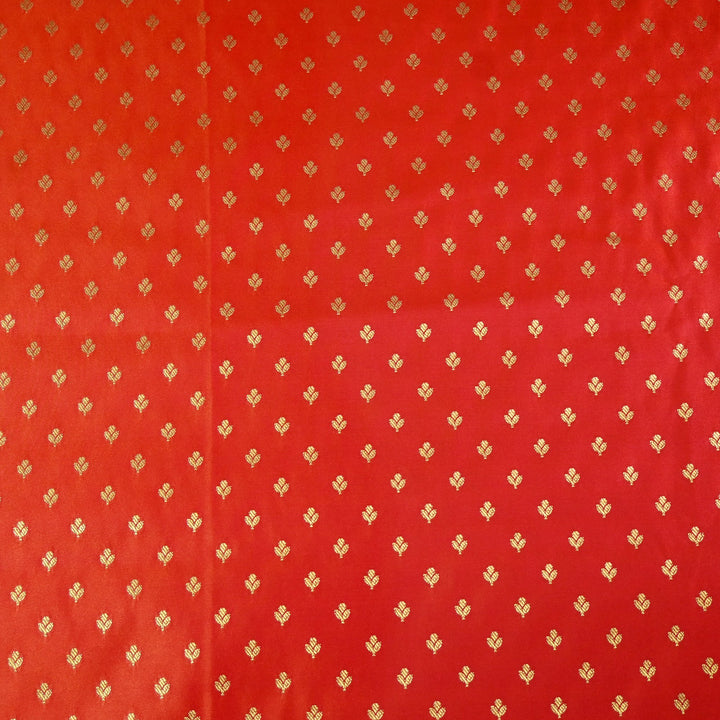 Satin Zari Buti Brocade Fabric