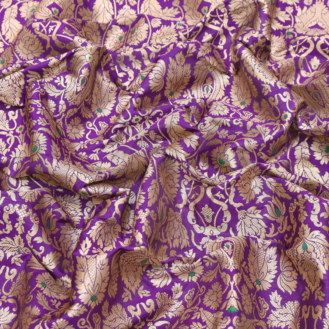 Premium Paudi Brocade Mina Jaal Fabric | Designer Fabric | ZZ0230-07
