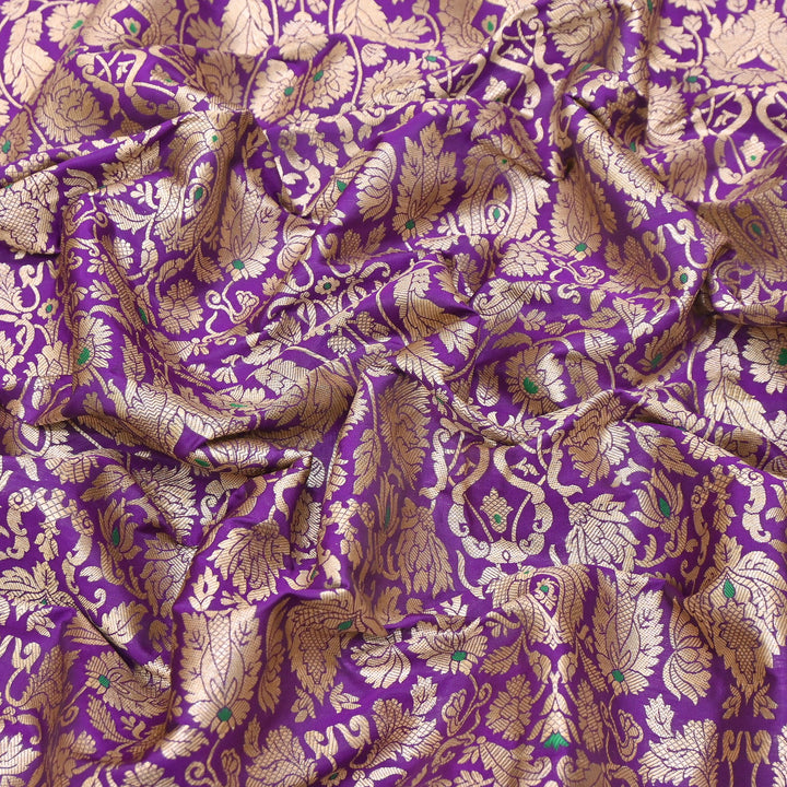Premium Paudi Brocade Mina Jaal Fabric | Designer Fabric | ZZ0230-07