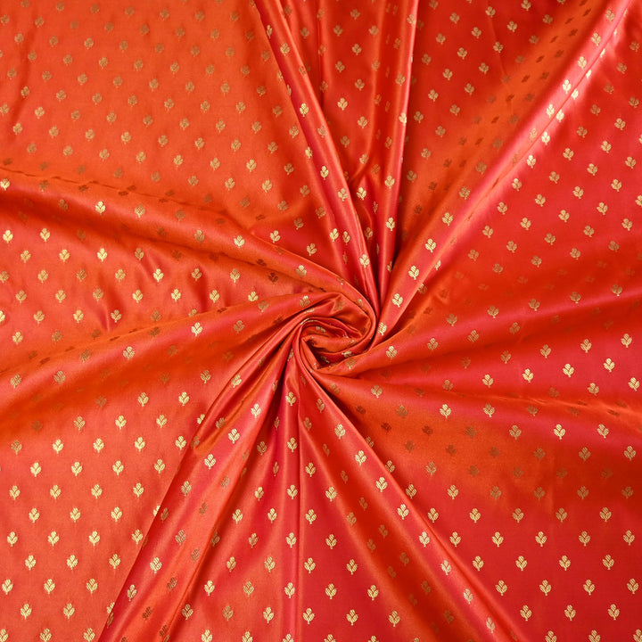 Satin Zari Buti Brocade Fabric