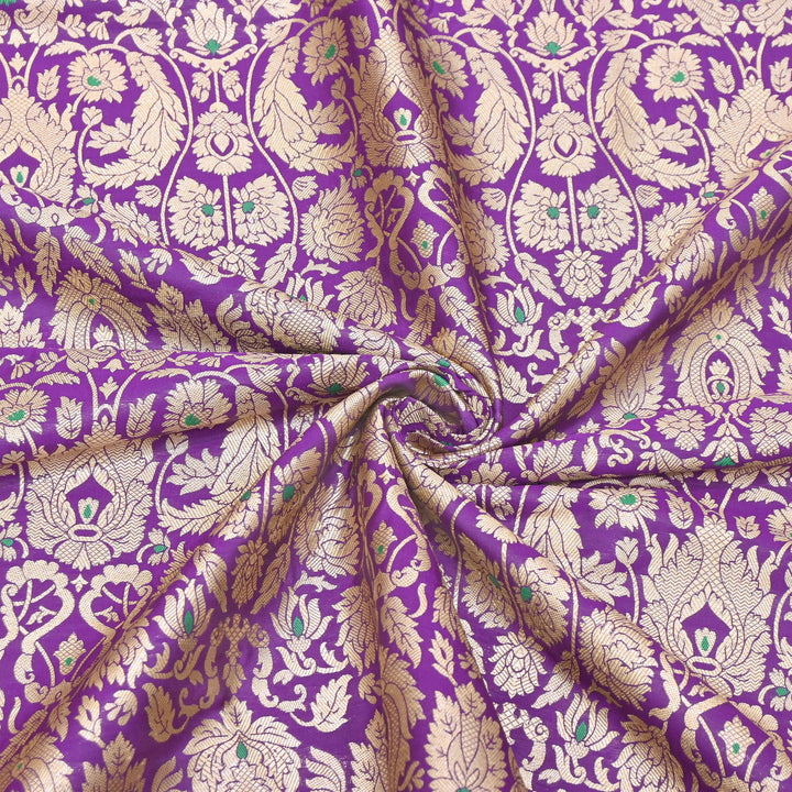Premium Paudi Brocade Mina Jaal Fabric | Designer Fabric | ZZ0230-07