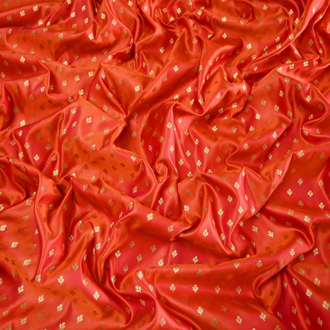 Satin Zari Buti Brocade Fabric