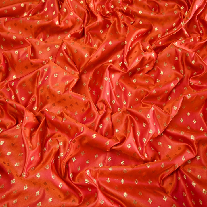 Satin Zari Buti Brocade Fabric