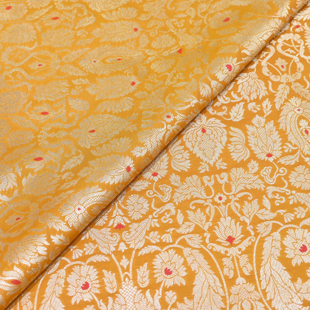 Premium Paudi Brocade Mina Jaal Fabric | Designer Fabric | ZZ0230-08