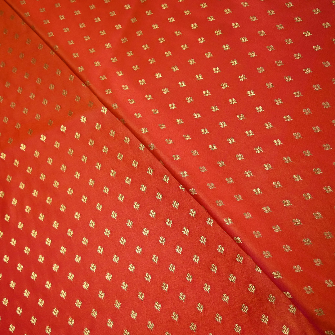 Satin Zari Buti Brocade Fabric