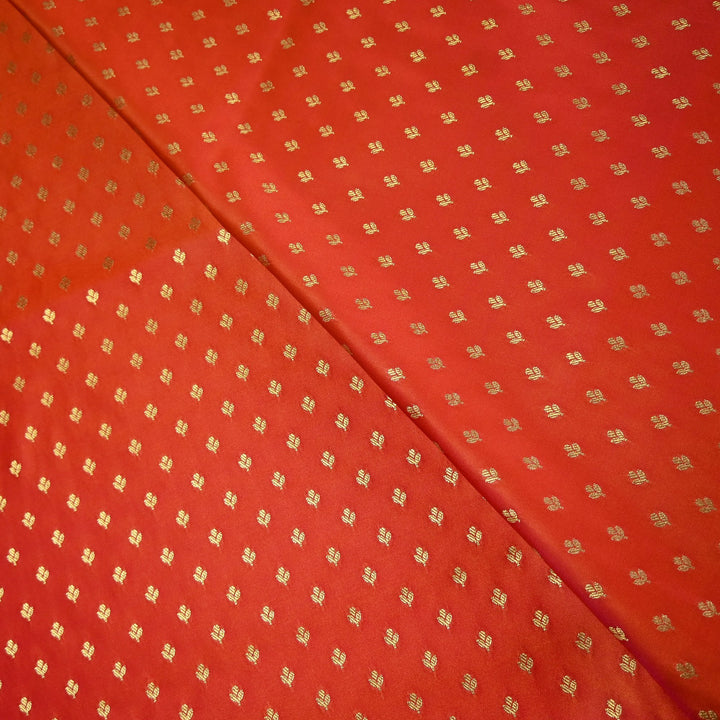 Satin Zari Buti Brocade Fabric