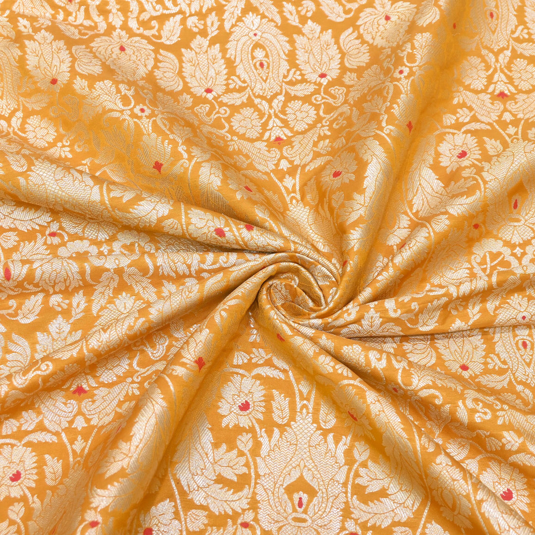 Premium Paudi Brocade Mina Jaal Fabric | Designer Fabric | ZZ0230-08