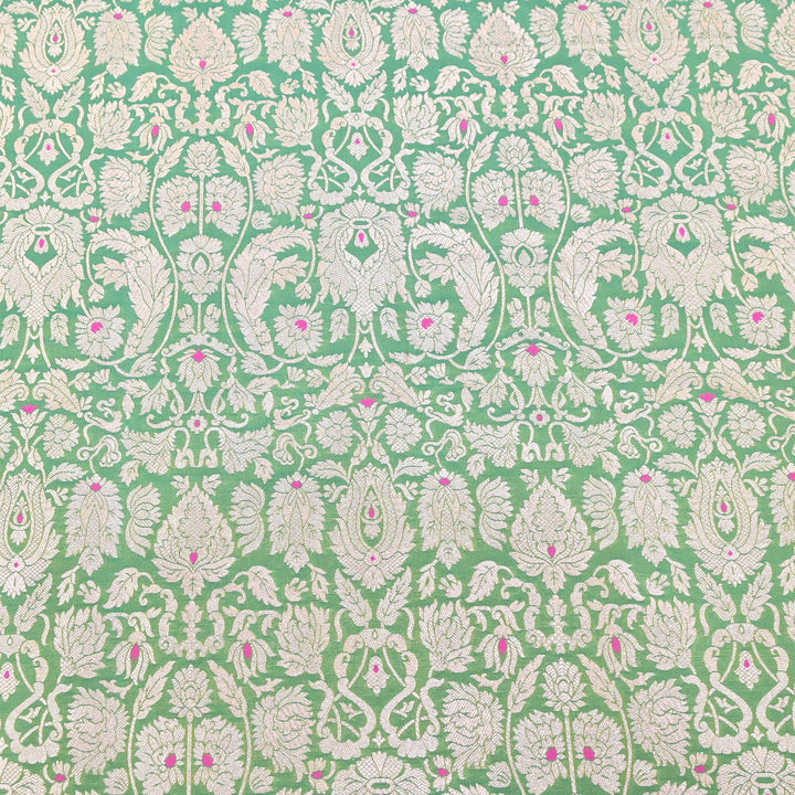 Premium Paudi Brocade Mina Jaal Fabric | Designer Fabric | ZZ0230-09