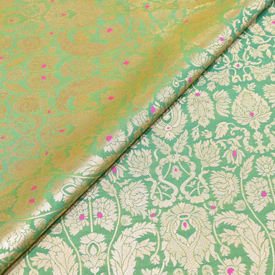 Premium Paudi Brocade Mina Jaal Fabric | Designer Fabric | ZZ0230-09