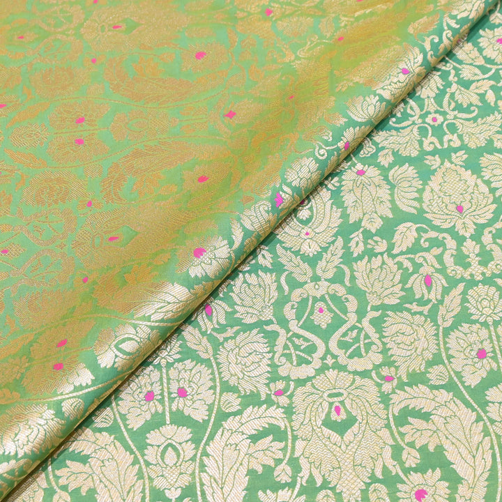 Premium Paudi Brocade Mina Jaal Fabric | Designer Fabric | ZZ0230-09