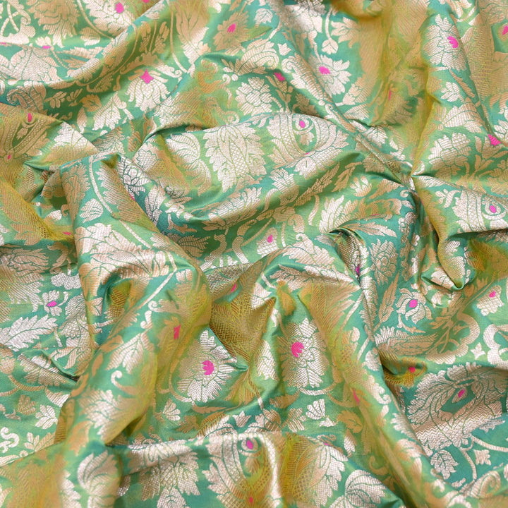 Premium Paudi Brocade Mina Jaal Fabric | Designer Fabric | ZZ0230-09