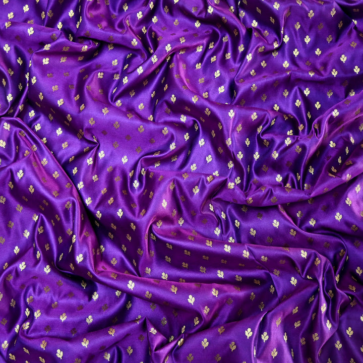 Satin Zari Buti Brocade Fabric
