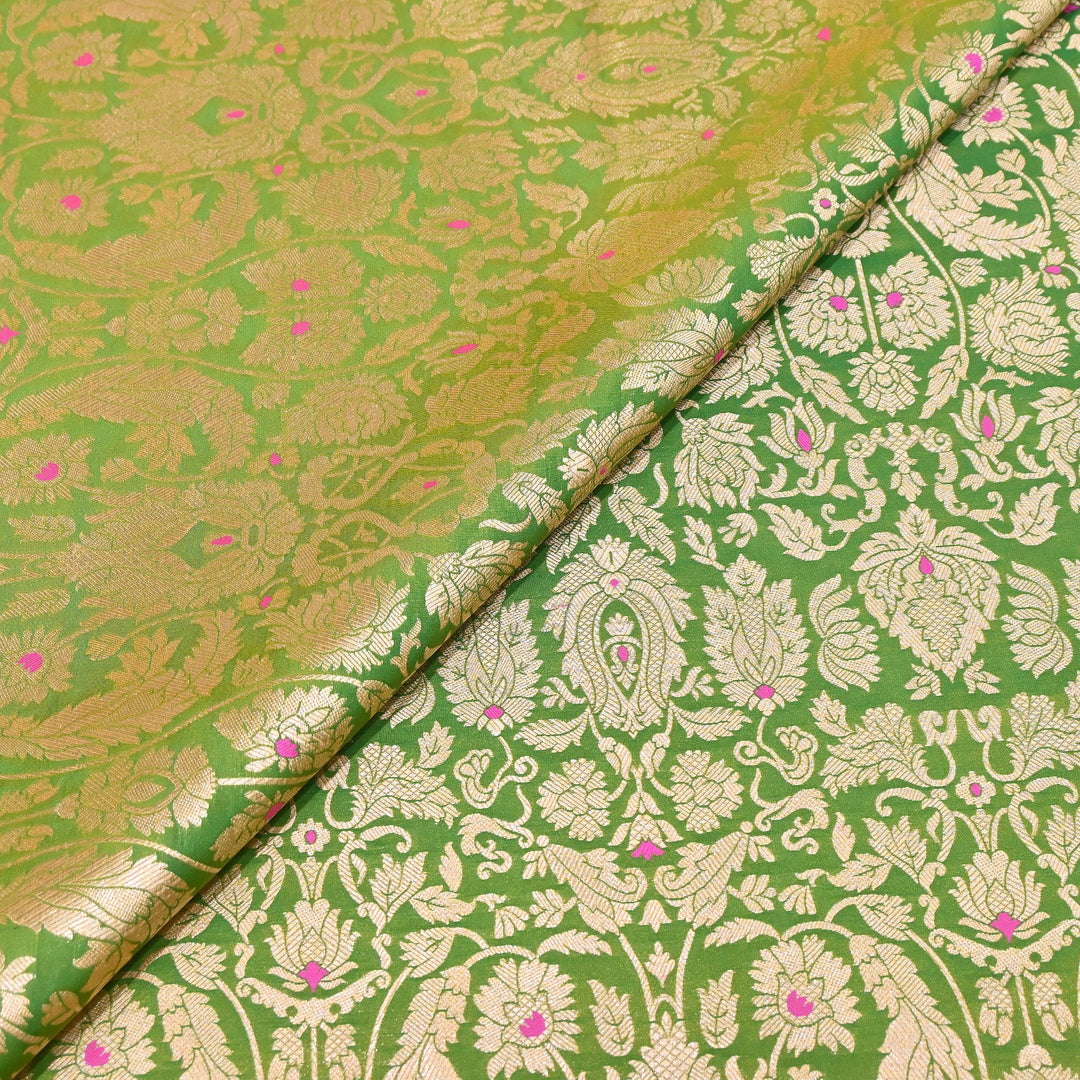 Premium Paudi Brocade Mina Jaal Fabric | Designer Fabric | ZZ0230-11