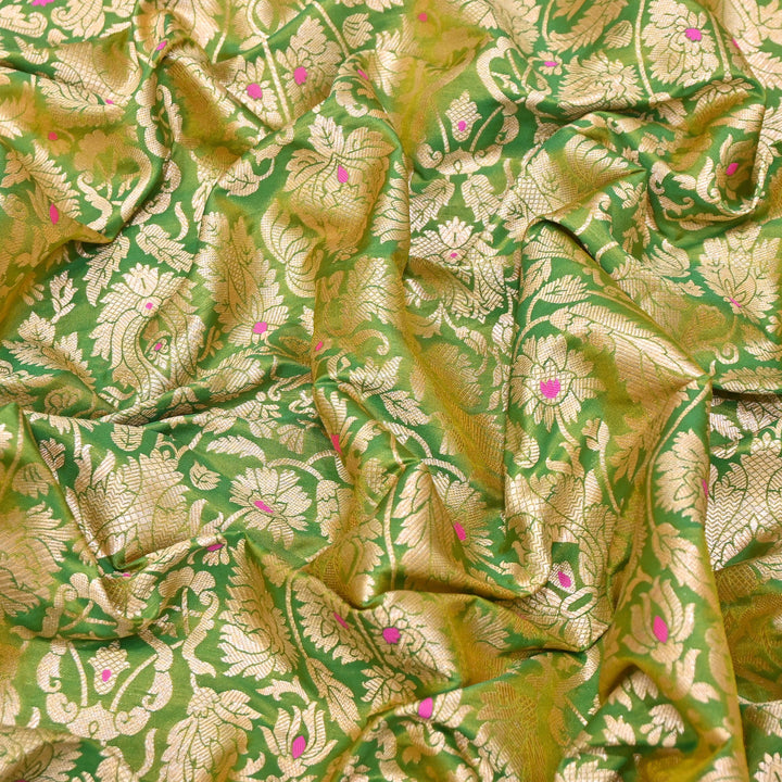 Premium Paudi Brocade Mina Jaal Fabric | Designer Fabric | ZZ0230-11